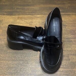 Sincerely Jules Glossy Black “Dylan” Platform Loafers